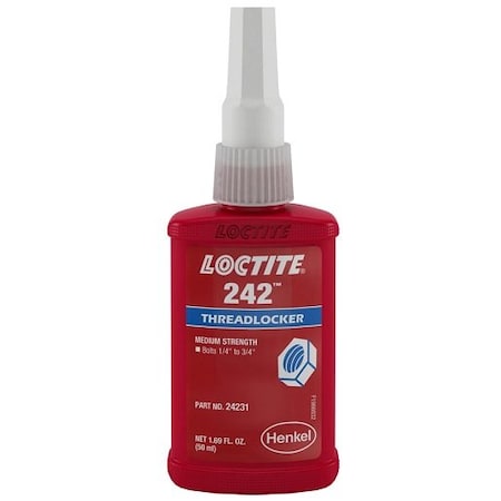 Henkel Anaerobic Threadlocker, General Purpose, Bottle, 50 Ml 242 BLUE 50ML IDH 135355